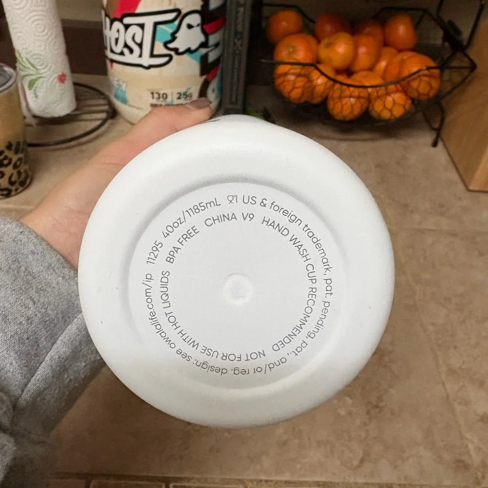 Owala White and Gray Water Bottle - Picture 2 of 3